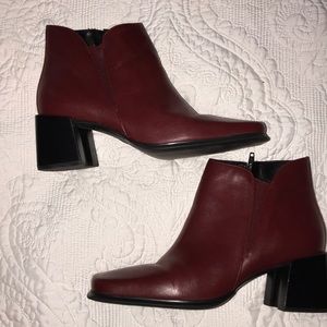 Faux leather booties